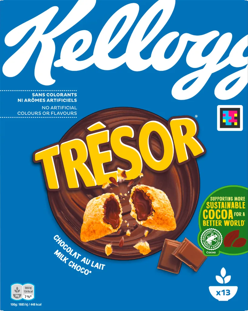 Kellogg Tresor Milk Chocolate mit knusprigen Getreidekissen 410g