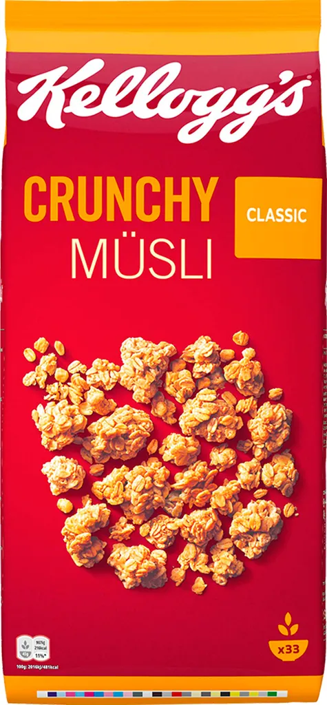 Kelloggs Crunchy Müsli Classic knusprig leckeres Knuspermüsli 1500g