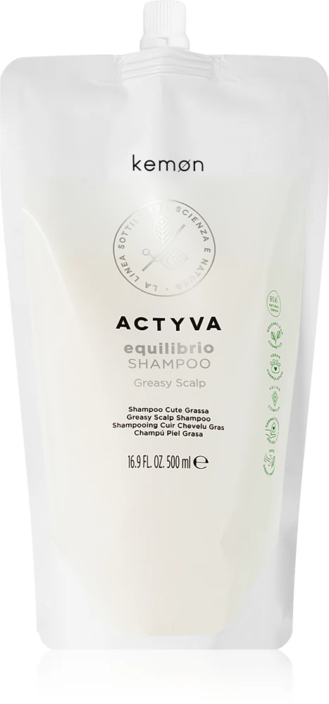 Kemon Actyva Equilibrio deep cleansing shampoo for oily hair and scalp