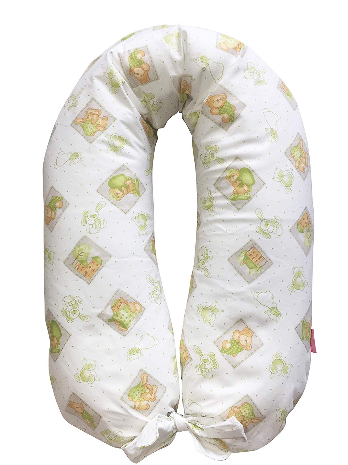Merrymama – Nursing Pillow And Pregnancy Filled with Polystyrene Balls Filling with Ties/cm 190 mm Polystyrene Fire Retardant)