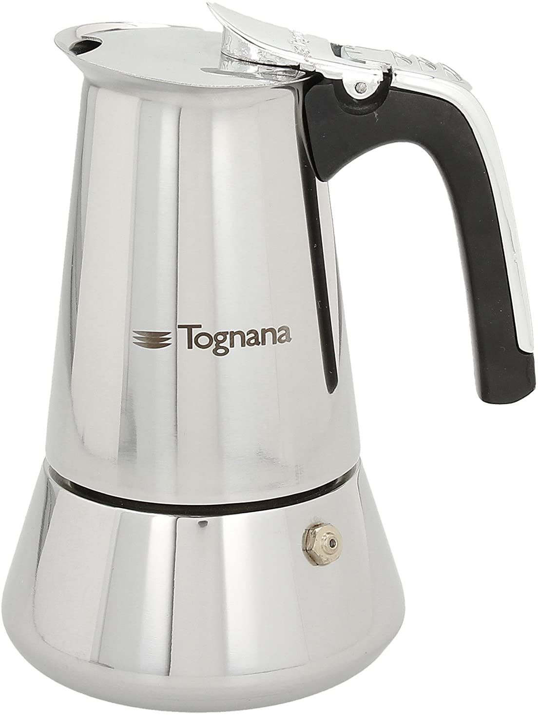 Tognana Riflex Induction Coffee Maker 2 Cups, Stainless Steel, Silver