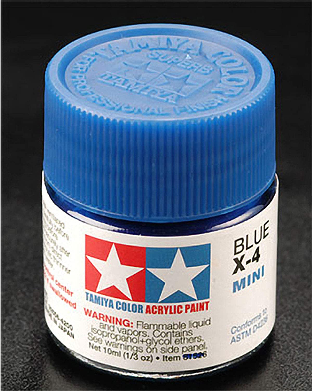TAMIYA 81504 - Acrylic Paint Mini Gloss Blue 10ml Ink Bottle X-4