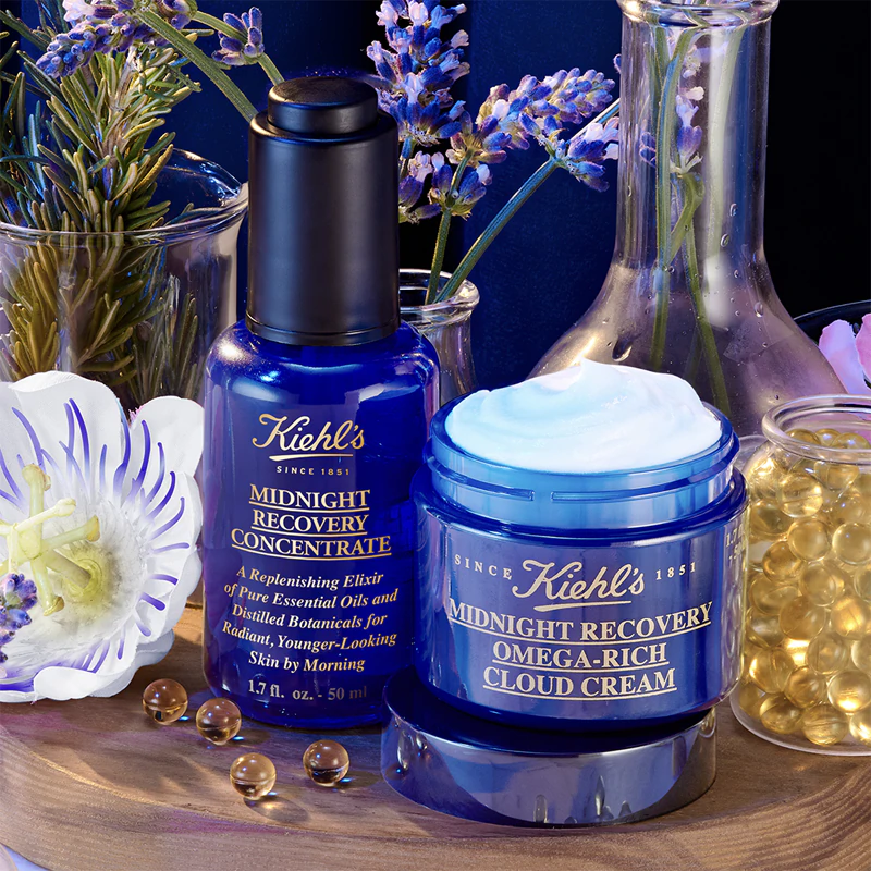 Kiehls Midnight Recovery Concentrate regenerating serum for the night for all skin types, even sensitive skin