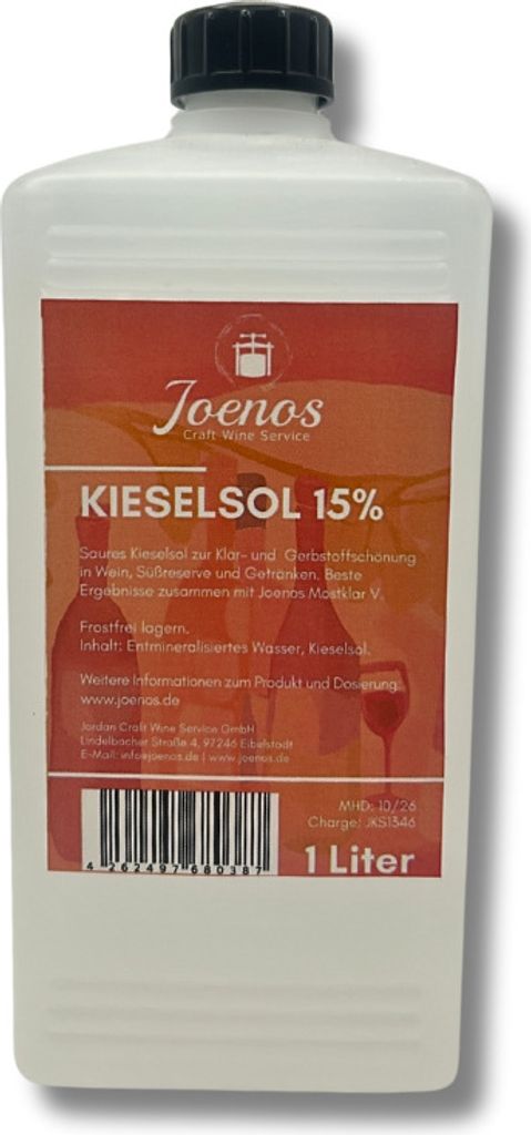 Kieselsol l 15% - 1 liter for clarification and tannin fining in wine, sweet reserve and beverages