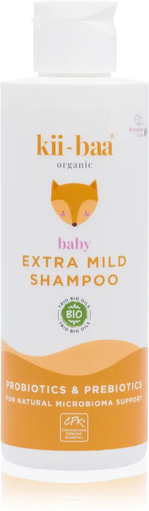 kii-baa® organic Baby Extra Mild Shampoo gentle shampoo with probiotics and prebiotics