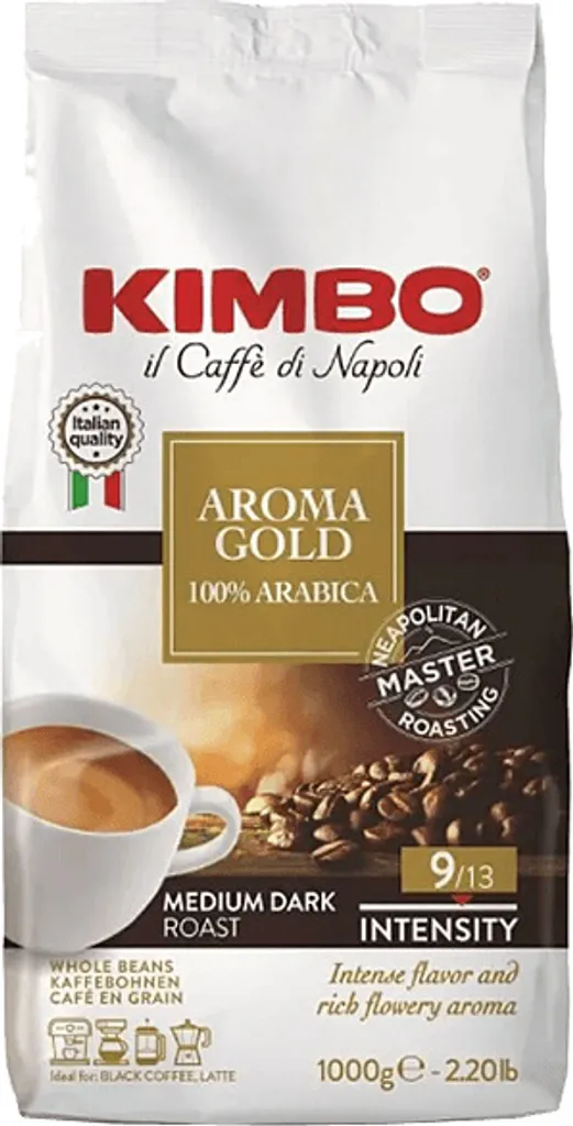 Kimbo Aroma Gold 1 Kg, Natural Bean