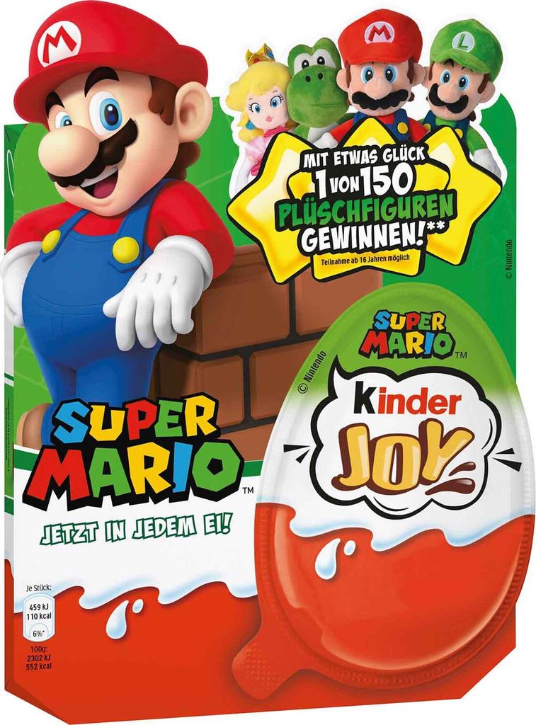 kinder JOY Super Mario 1x 4er Sonderserie Sommer-Ei Ü-Ei Schokolade