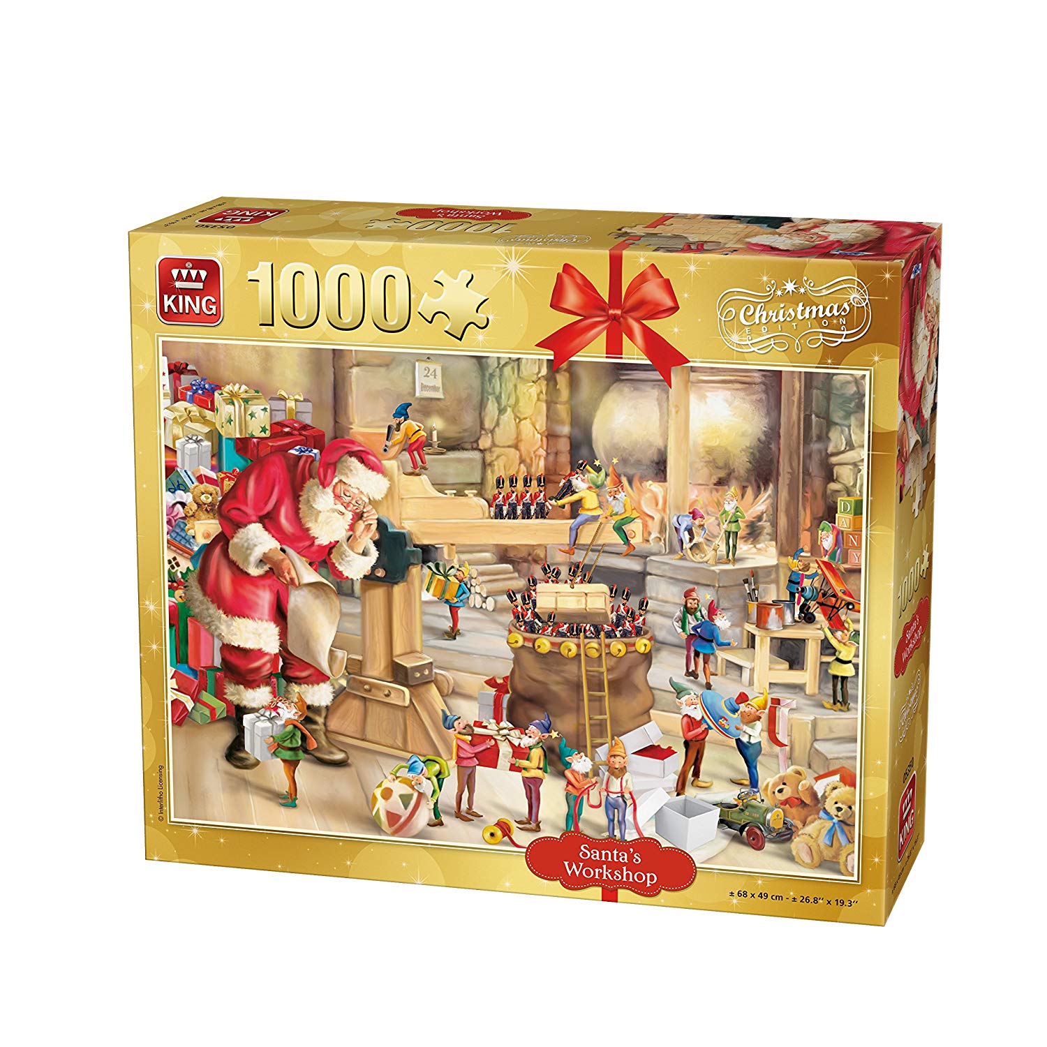 King 1000 Piece Santas Workshop Christmas Jigsaw Puzzle