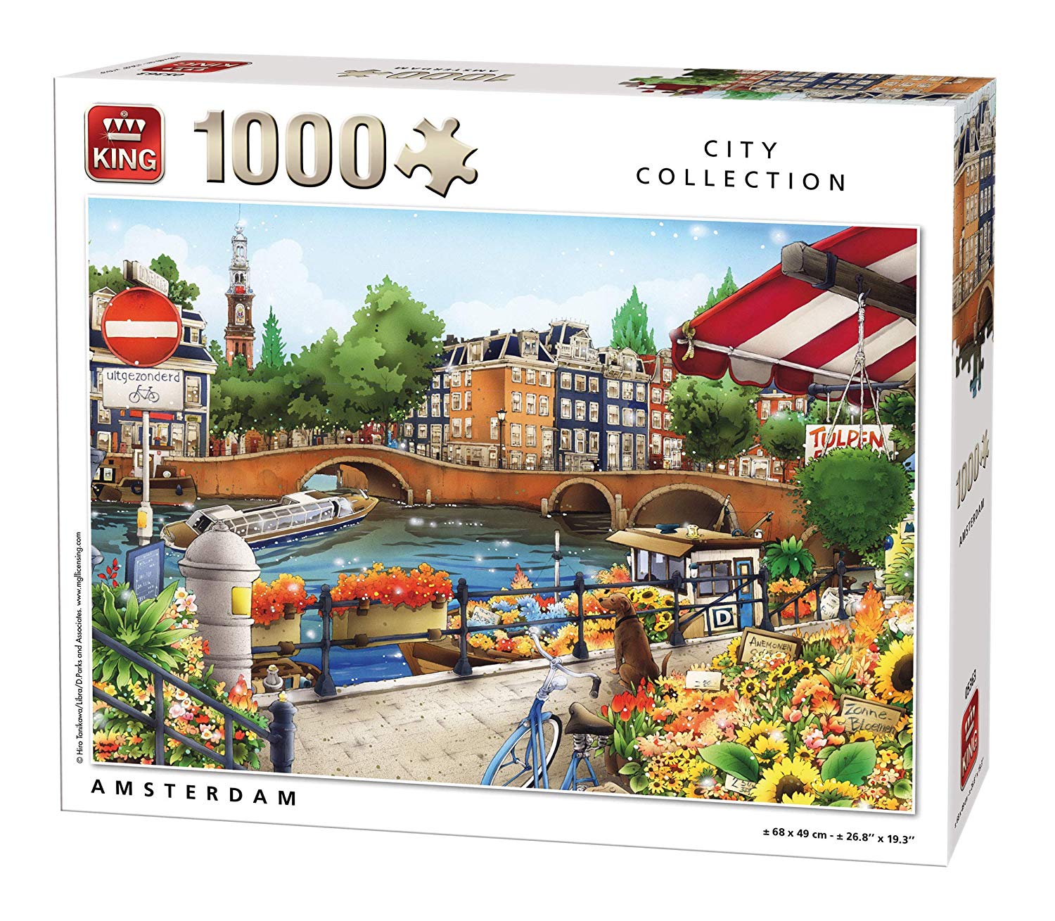 King 13.622 Cm Amsterdam Puzzle (1000 Pieces)