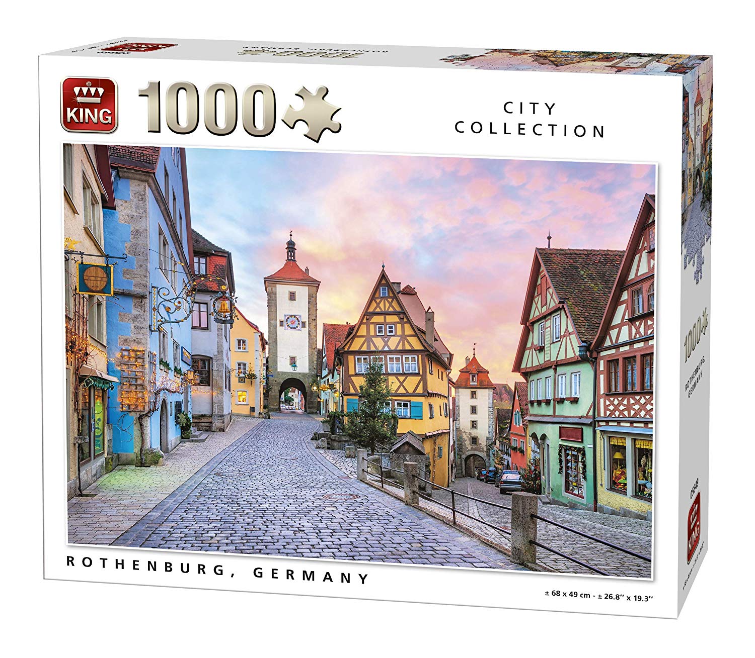 King 14.348,5 Cm Red Hen Castle In Germany (1000 Pieces)