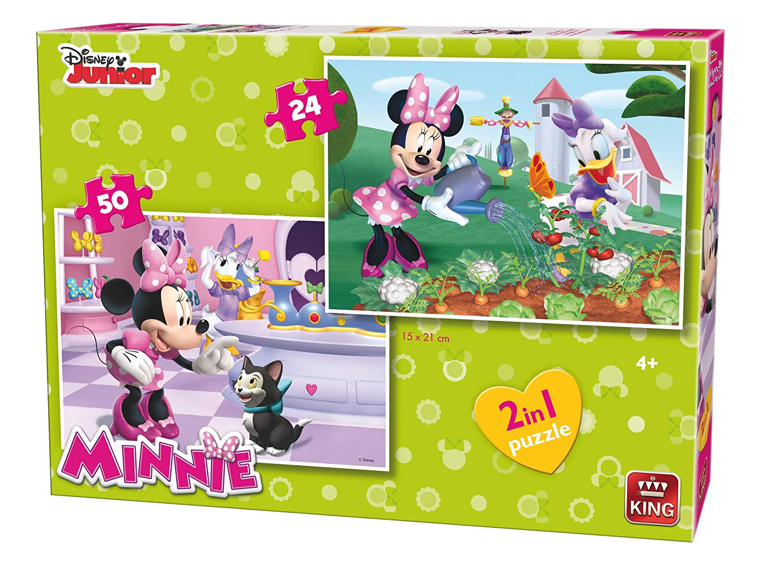 King 5414 2-In-1 Puzzle Disney Minnie Bow Tique