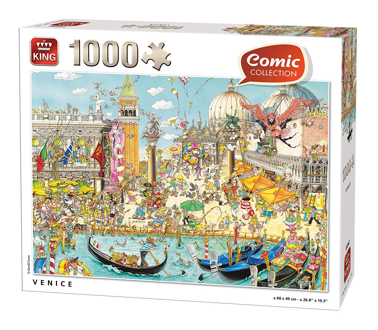 King 55842 Cartoon Venice Jigsaw Puzzle 1,000 Pieces 68 x 49 cm Full Colour
