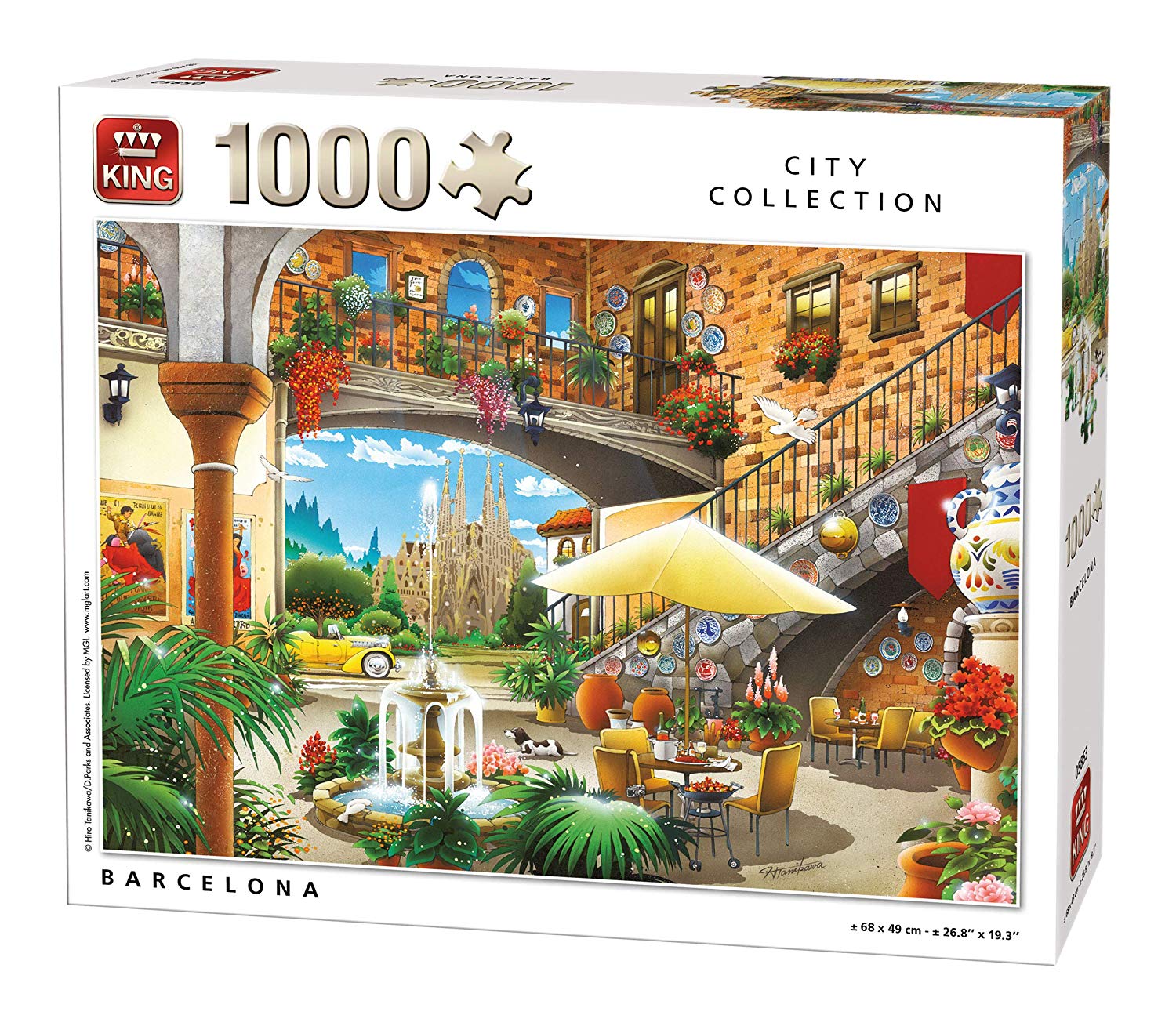 King 55853 Puzzle Barcelona 1000 Pieces Full Colour 68 X 49 Cm