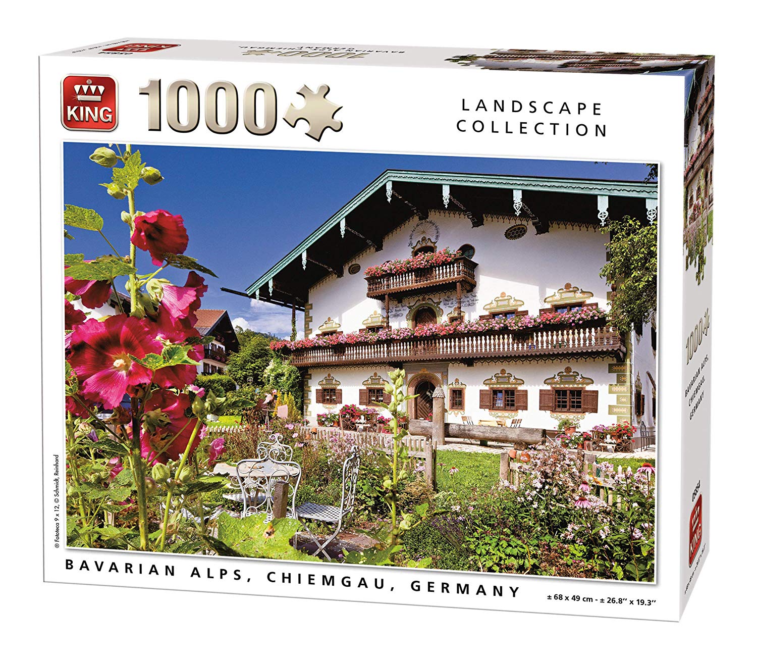 King 55854 Bavarian Alps Chiemgau Jigsaw Puzzle 1,000 Pieces Full Colour 68