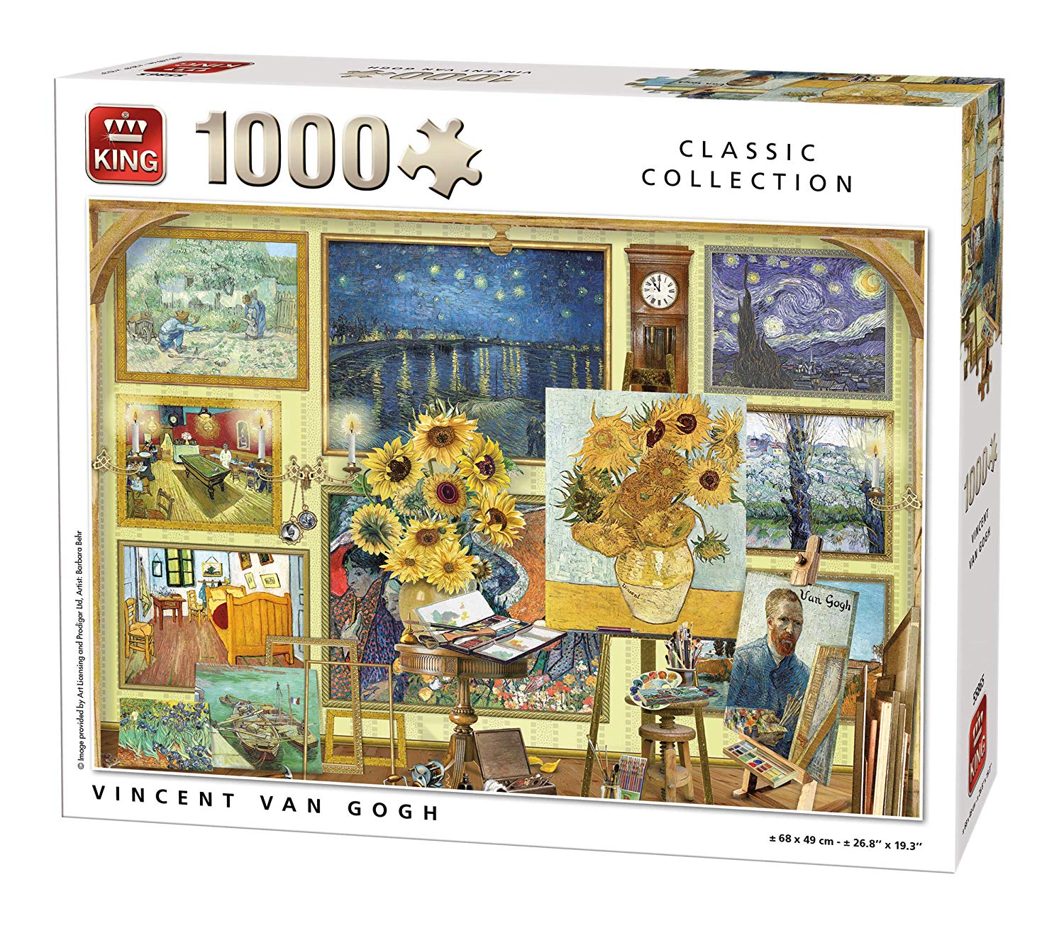 King 55865 Jigsaw Puzzle Vincent Van Gogh 1000 Pieces Full Colour 68 x 49 c