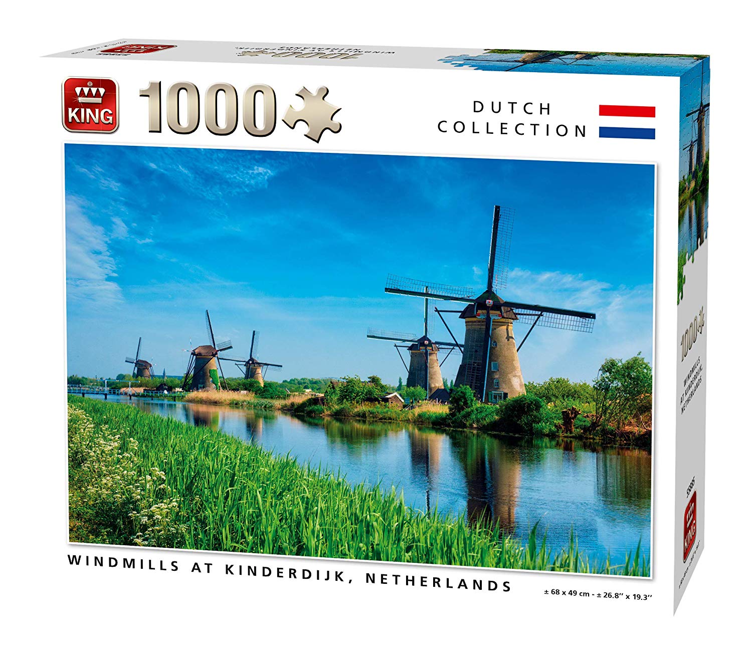 King 55885 Childrens Windmill Puzzle Netherlands 1000 Pieces Full Colour 6