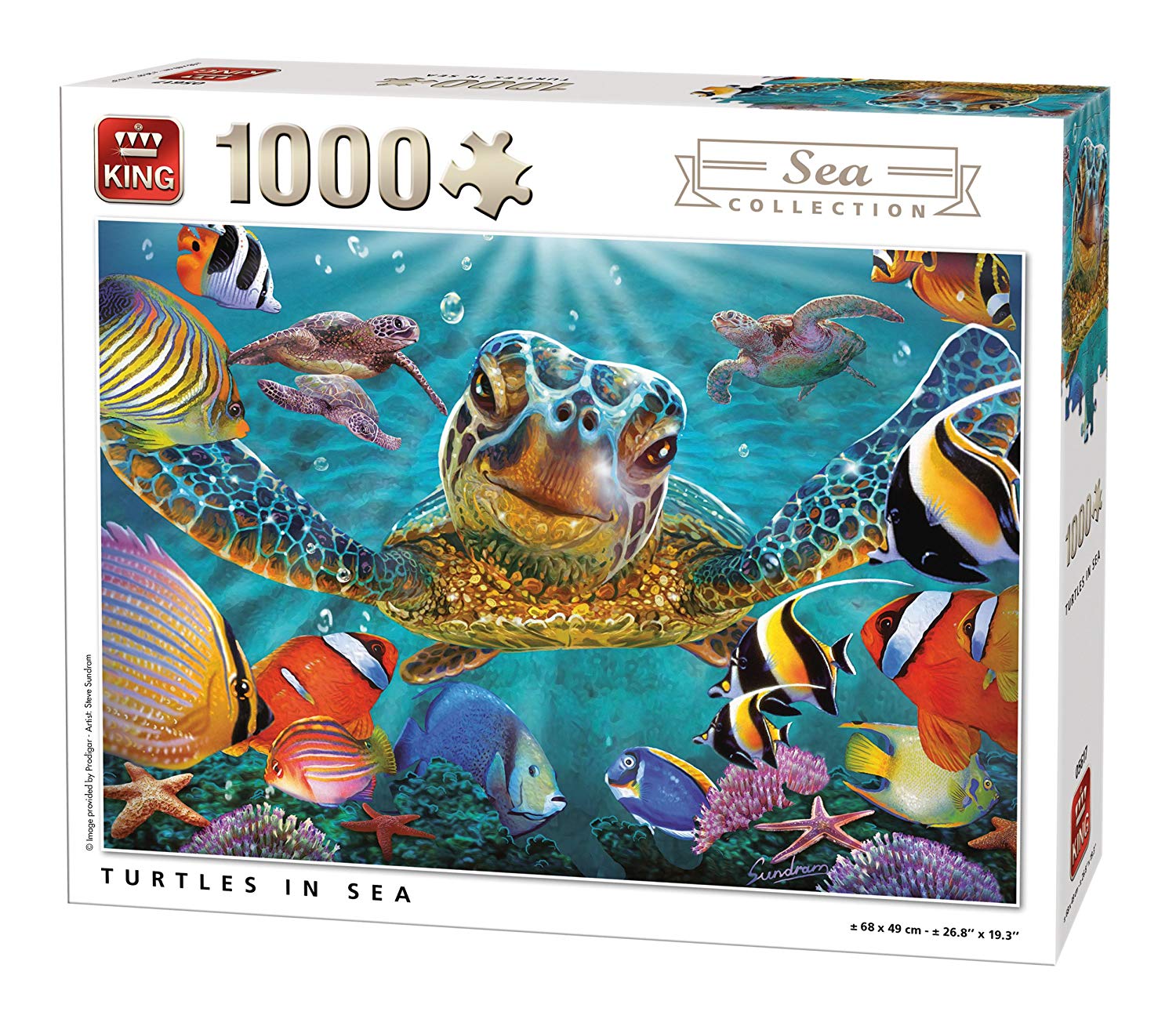 King 5617 Tortoise In Sea Underwater Jigsaw Puzzle (1000 Pieces)