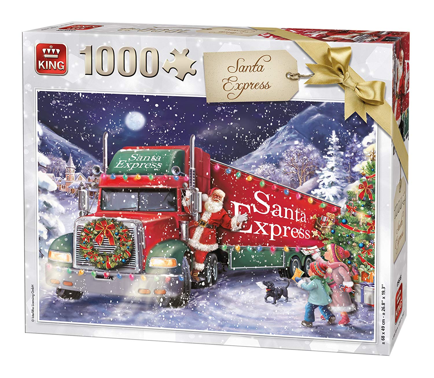 King 5618 Santa Express Jigsaw Puzzle, Christmas Jigsaw Puzzle (1000 Pieces