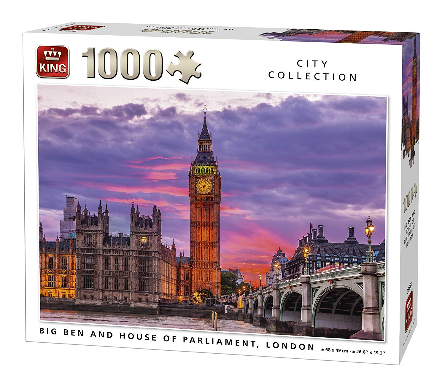 King 5658 Big Ben And Parliament House London Uk City Jigsaw Puzzle (1000 P