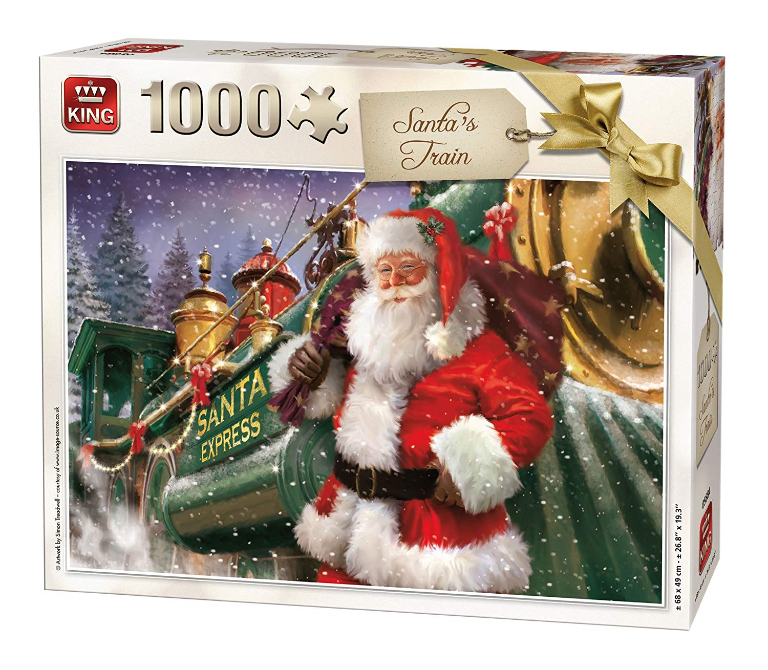 King 5684 Christmas Santa Train Puzzle 1000 Pcs