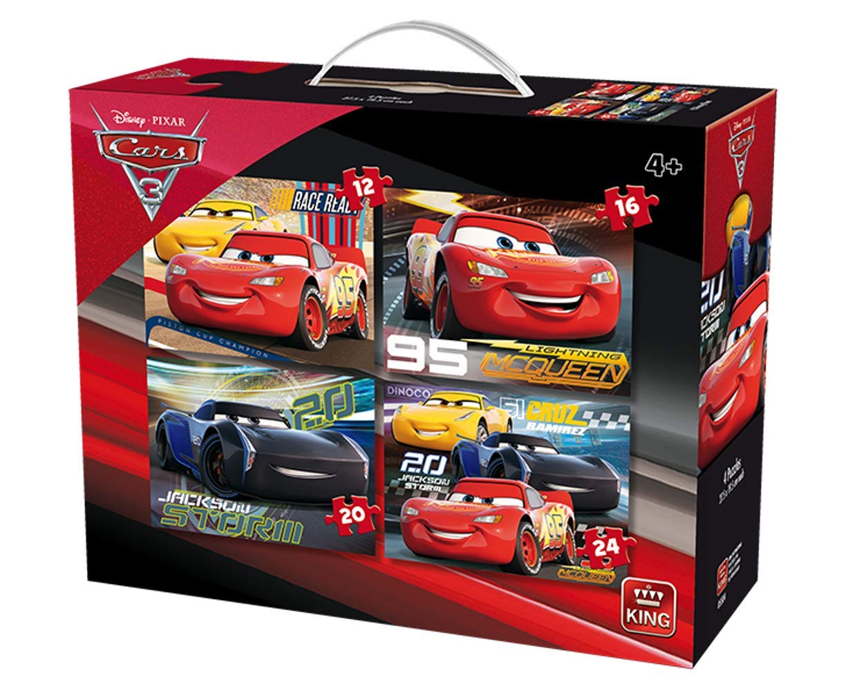 King Disney Puzzle 4 In 1 Cars 5504 3, 12, 16, 20 And 24 Pcs