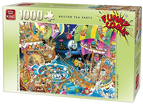 King Kng05222 Funny Comics Boston Tea Party Puzzle (1000 Pieces)