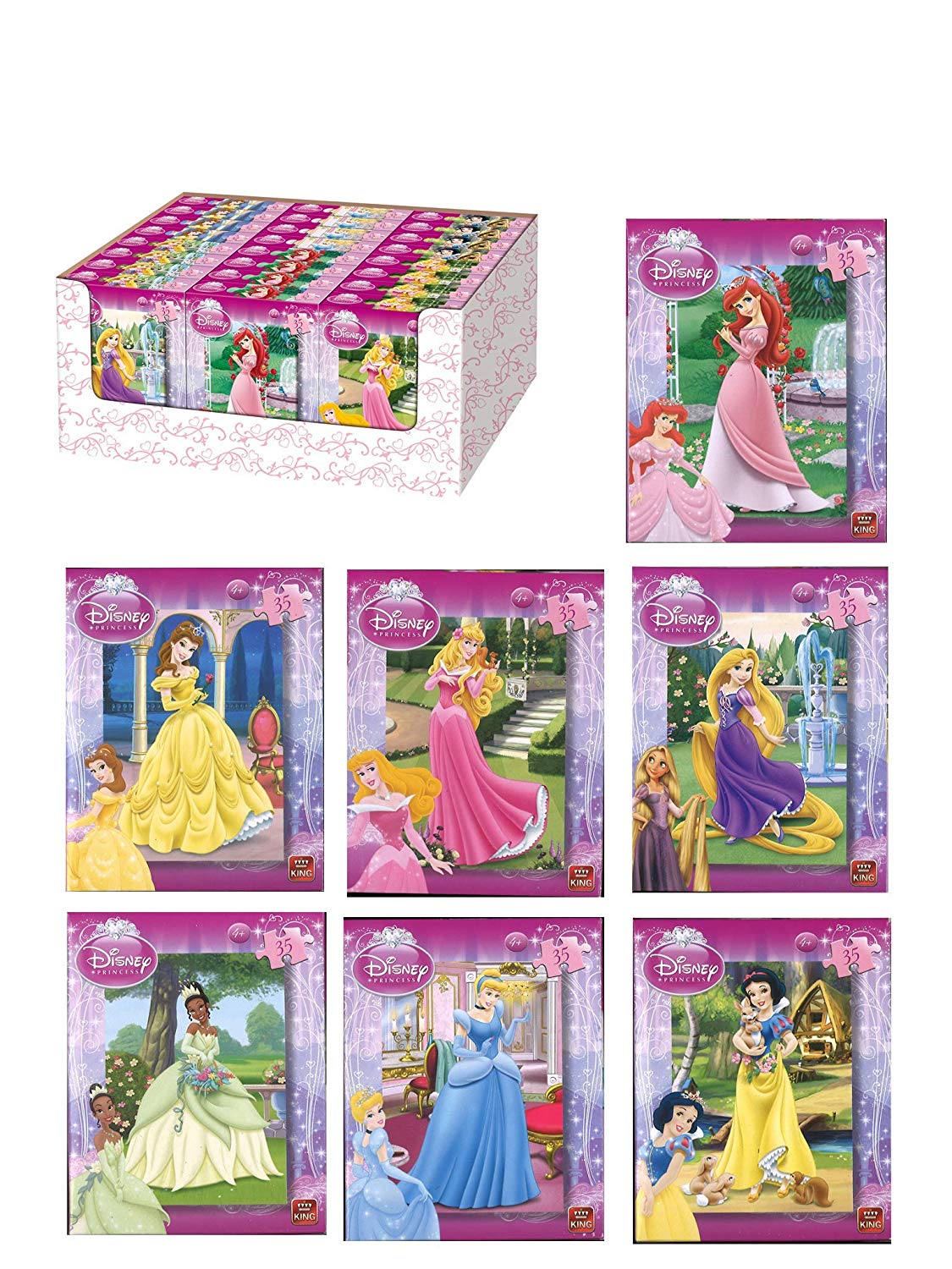 King Puzzles Assortment With 6 Different Puzzle 35 Pieces