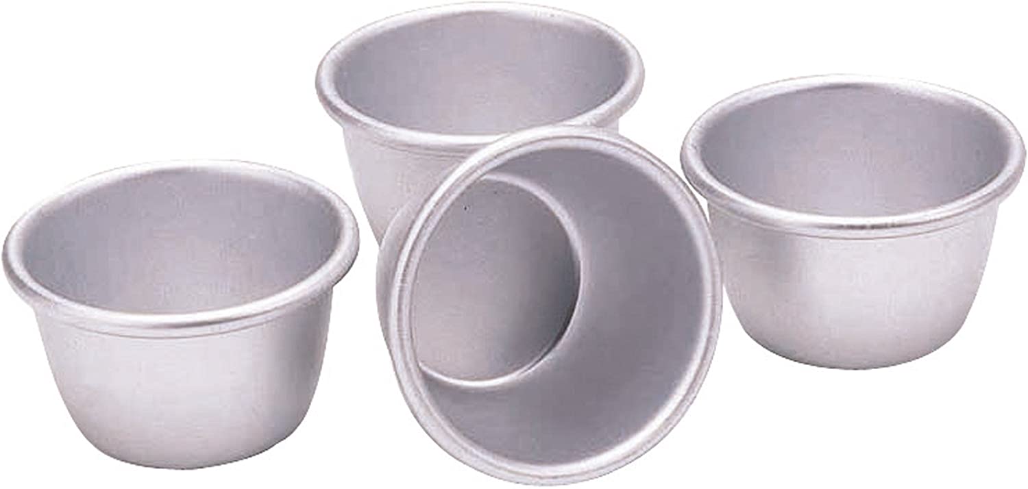KitchenCraft Kitchen Craft Anodised Mini Pudding Moulds 7.5cm- set of four