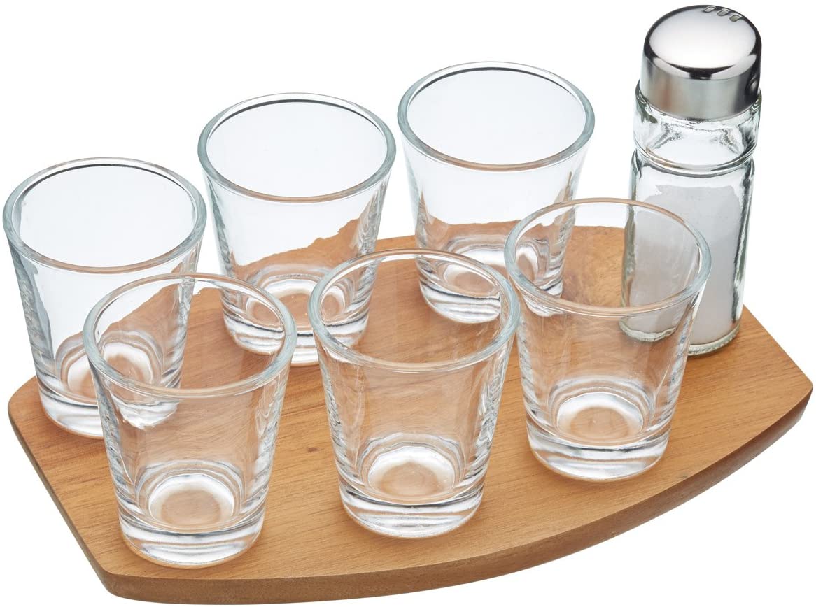 Kitchen Craft Bar Craft Tequila Shot Glass Gift Set – Set of 8, Clear