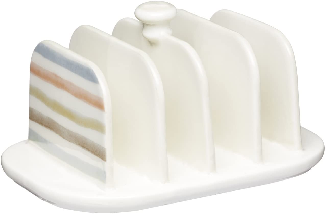 KitchenCraft Kitchen Craft Classic Collection Ceramic Toast Rack, Vintage Cream