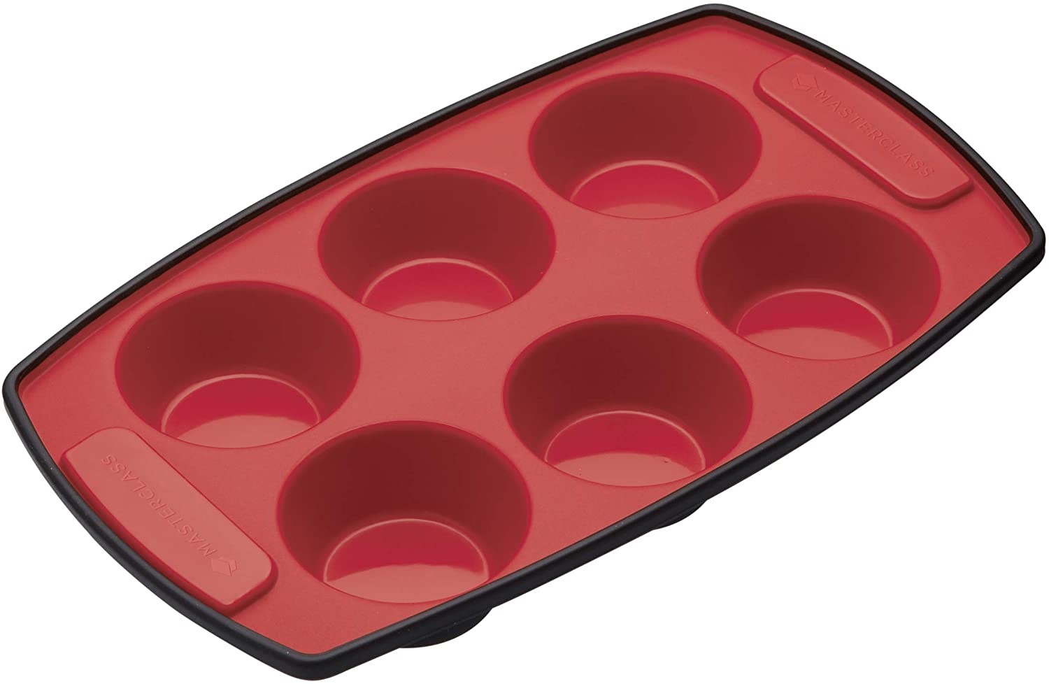 Kitchen Craft Master Class 30 x 18 cm (12\" x 7\") Smart Silicone 6-Hole Muffin Tray / Cupcake Pan