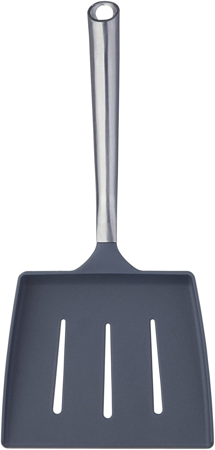 KitchenCraft Kitchen Craft Master Class Nylon Scratch-Resistant Scoop, Black/Silver, 32 cm