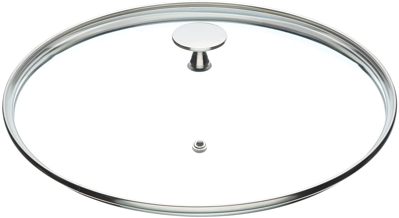 KitchenCraft Kitchen Craft MasterClass 26 cm (25.4 cm) Tempered Glass Pot Lid with Stainless Steel Handle, Clear