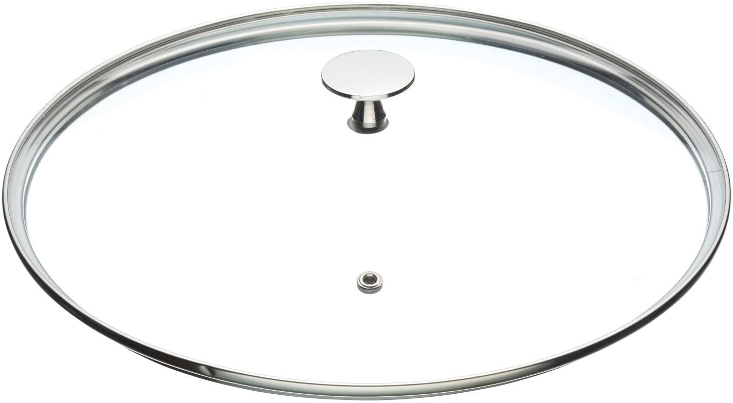 KitchenCraft Kitchen Craft MasterClass 28 cm (27.9 cm) Tempered Glass Pot Lid with Stainless Steel Handle, Clear