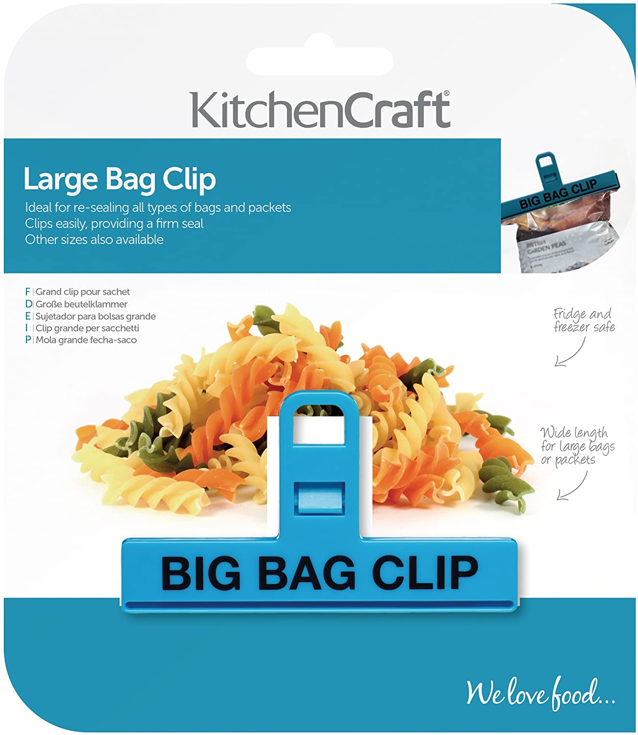 Kitchen Craft Plastic Bag Clip -Colours May Vary