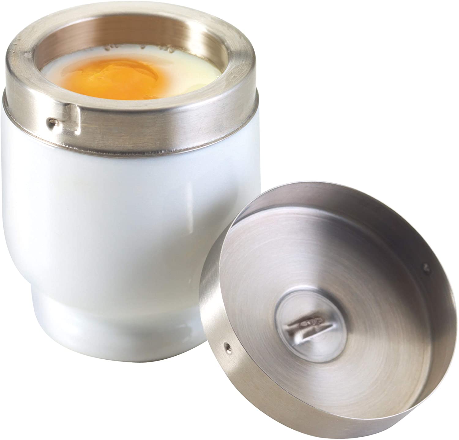 KitchenCraft Kitchen Craft Porcelain Egg Coddler With Stainless Steel Top