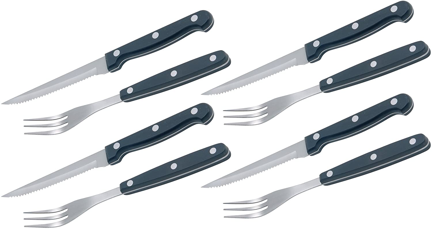 Kitchen Craft Steak Knife and Fork Set, Set of 8
