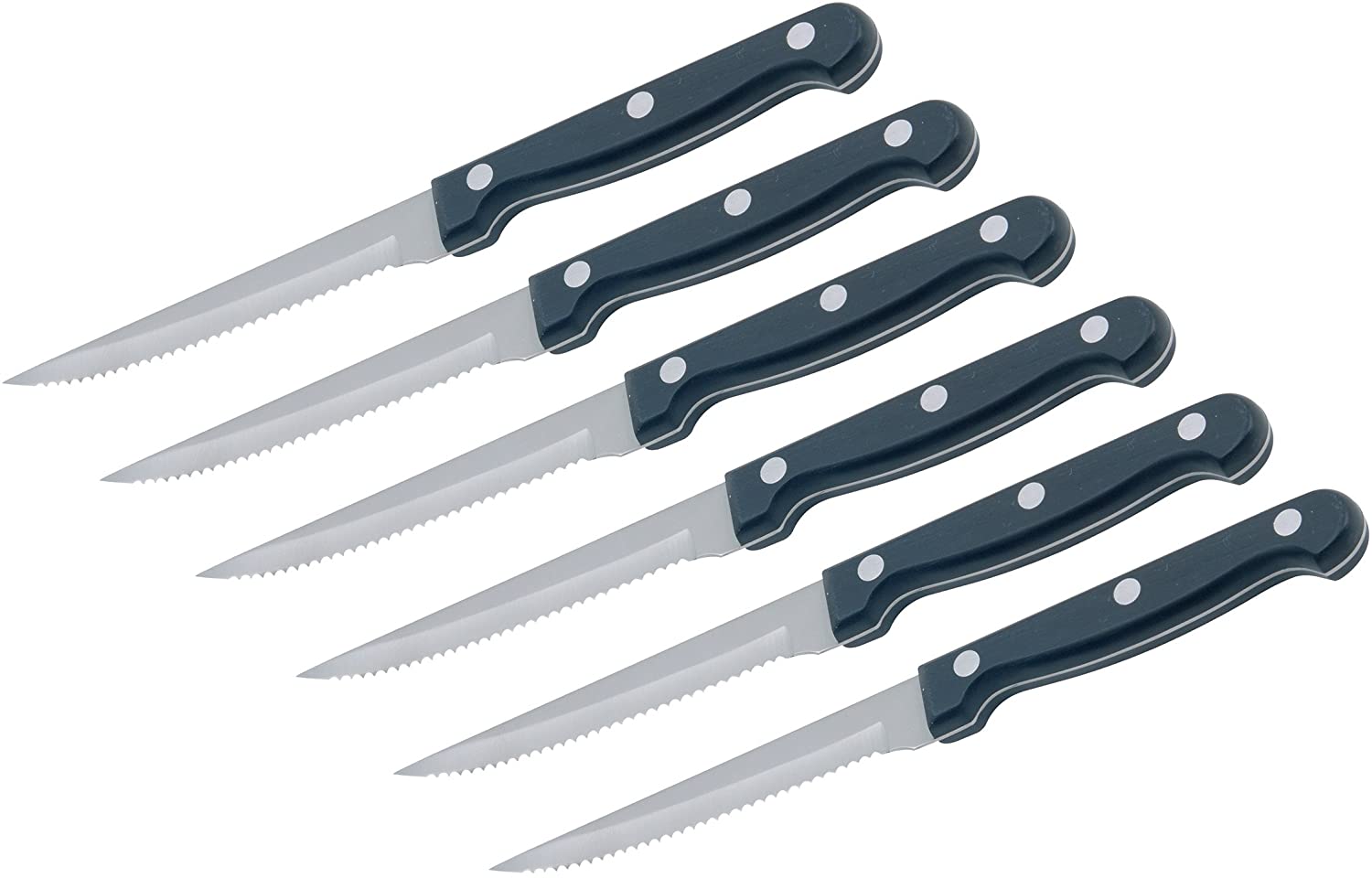KitchenCraft Stainless Steel Steak Knives in Gift Box 22cm Set of 6