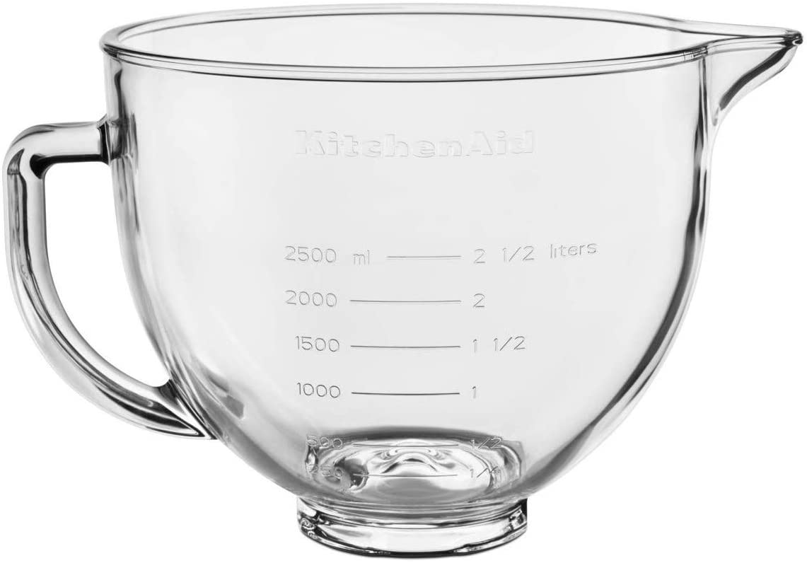 Kitchenaid Clear Glass Bowl With Handle / Silicone Lid 4.8 L