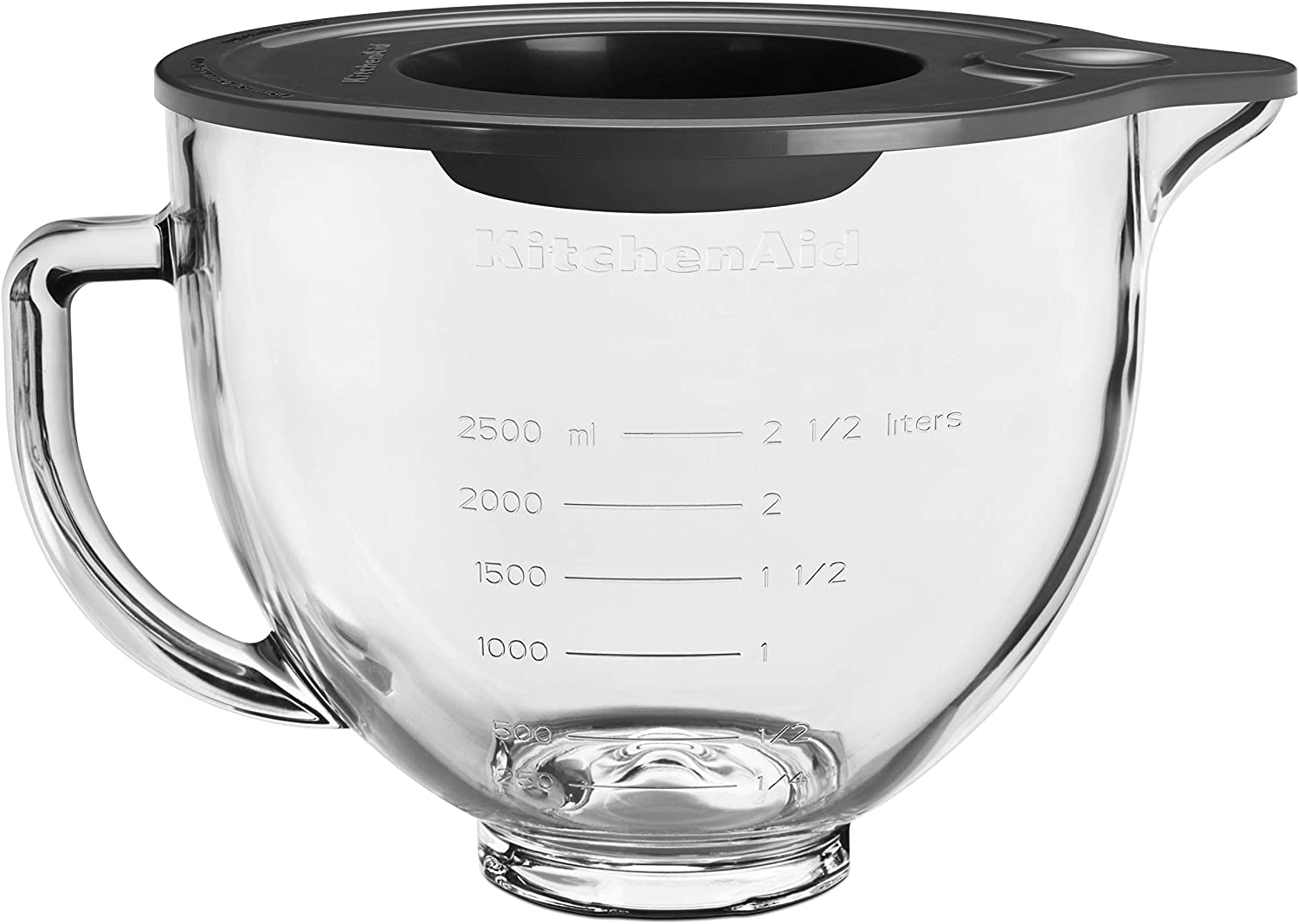 KitchenAid Clear Glass Bowl with Handle / Silicone Lid 4.8 L