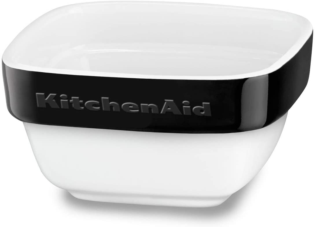 KitchenAid KBLR04R Mob Oven Dish - Ceramic - 10 x 10 x 5 cm, White/Black