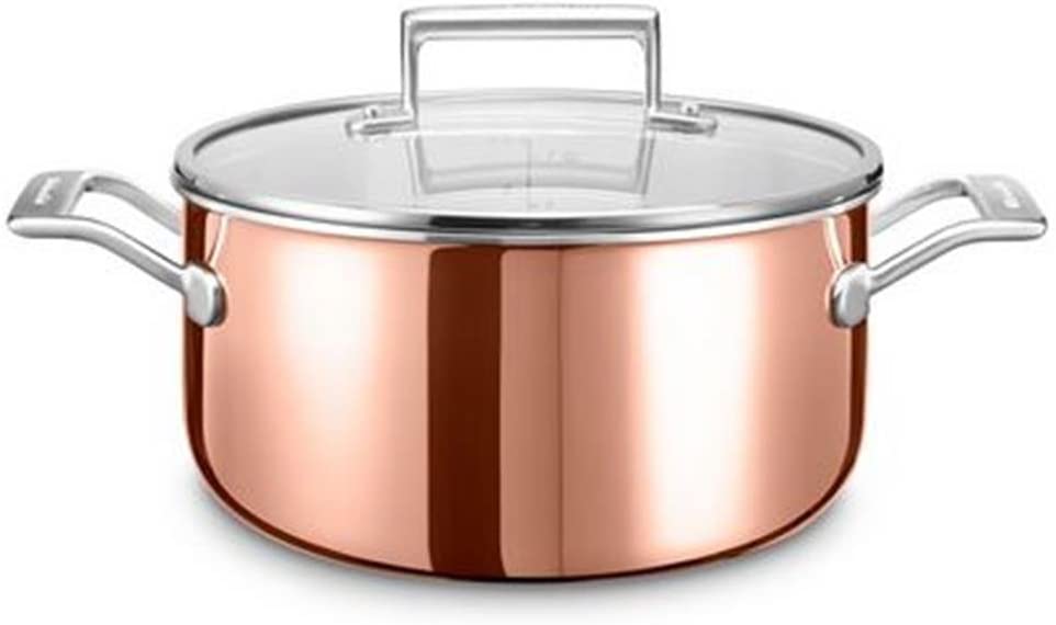KitchenAid KC2P60LCCP Cooking Pot Stainless Steel - 26 x 26 x 13 cm - Silver/Copper