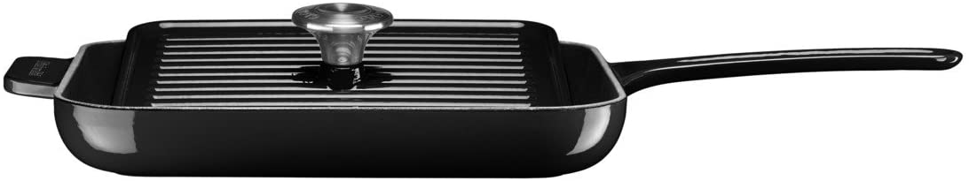 KitchenAid KCI10G POB 18.5 x 28.5 x 5 cm Cast Iron Grill Pan, Black