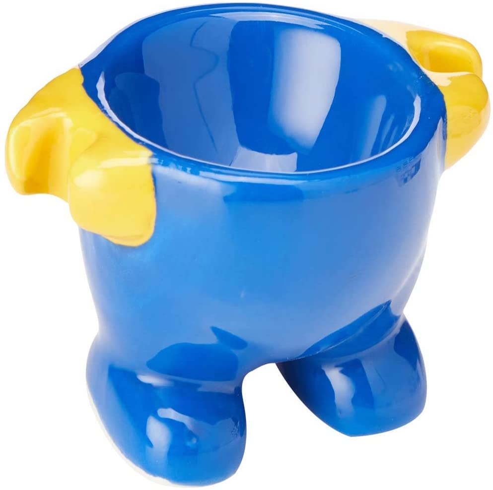 KitchenCraft KCEGGMAN Egg Cup, Blue/Yellow
