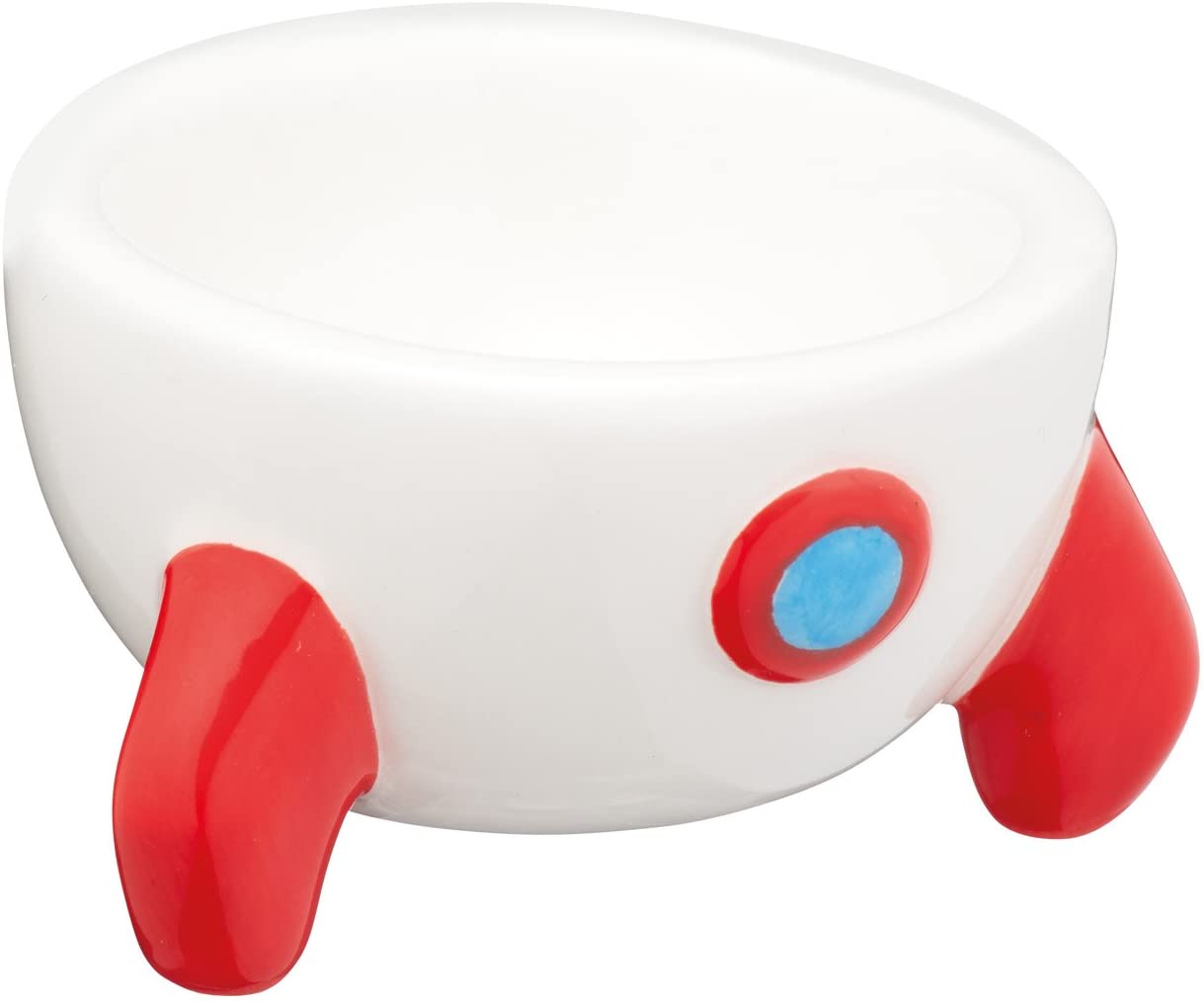 KitchenCraft 6 x 6 x 3.5 cm Ceramic Rocket Egg Cup, White/Red