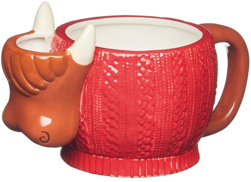 KitchenCraft kcmughcow Novelty Mug, Brown/Red