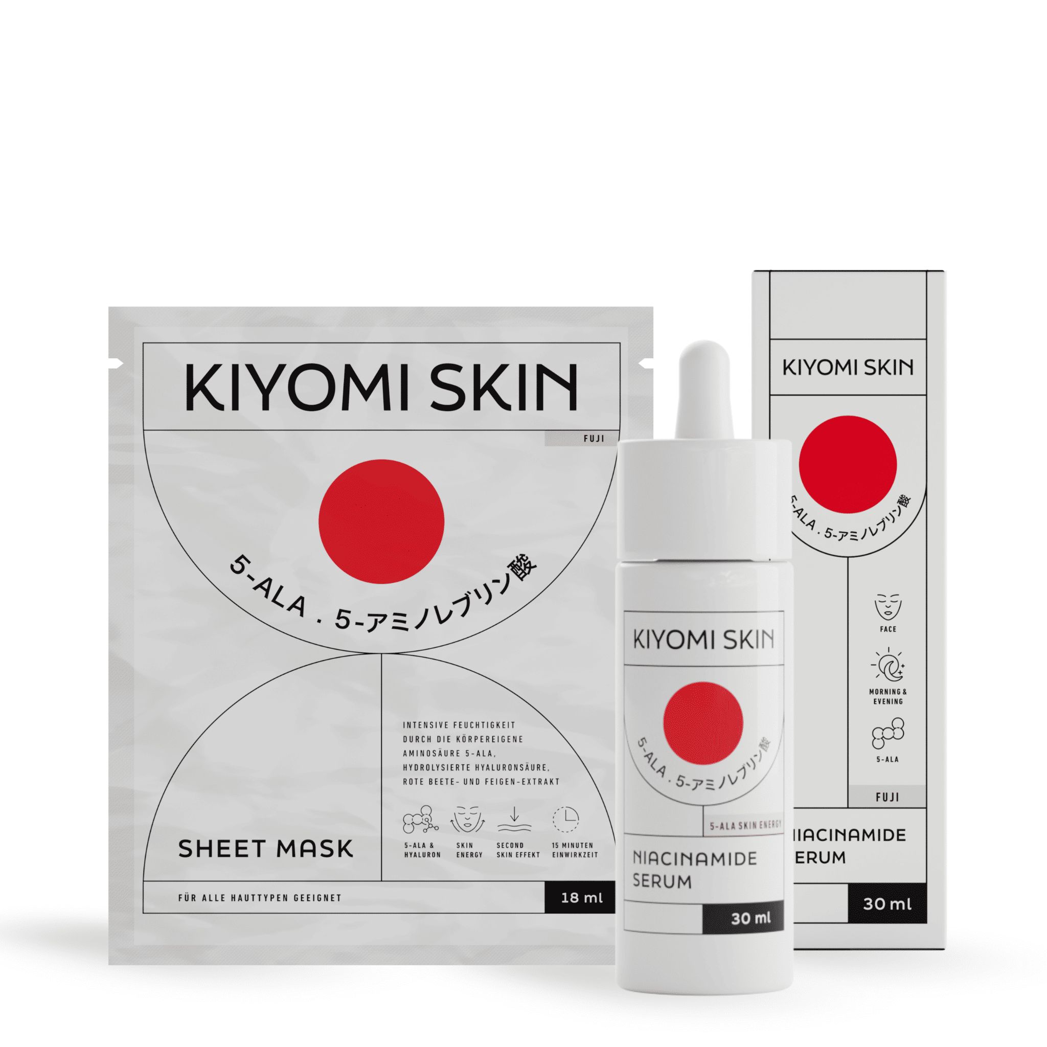 Kiyomi Skin Glow Discovery Duo - Niacinamide serum and sheet mask set