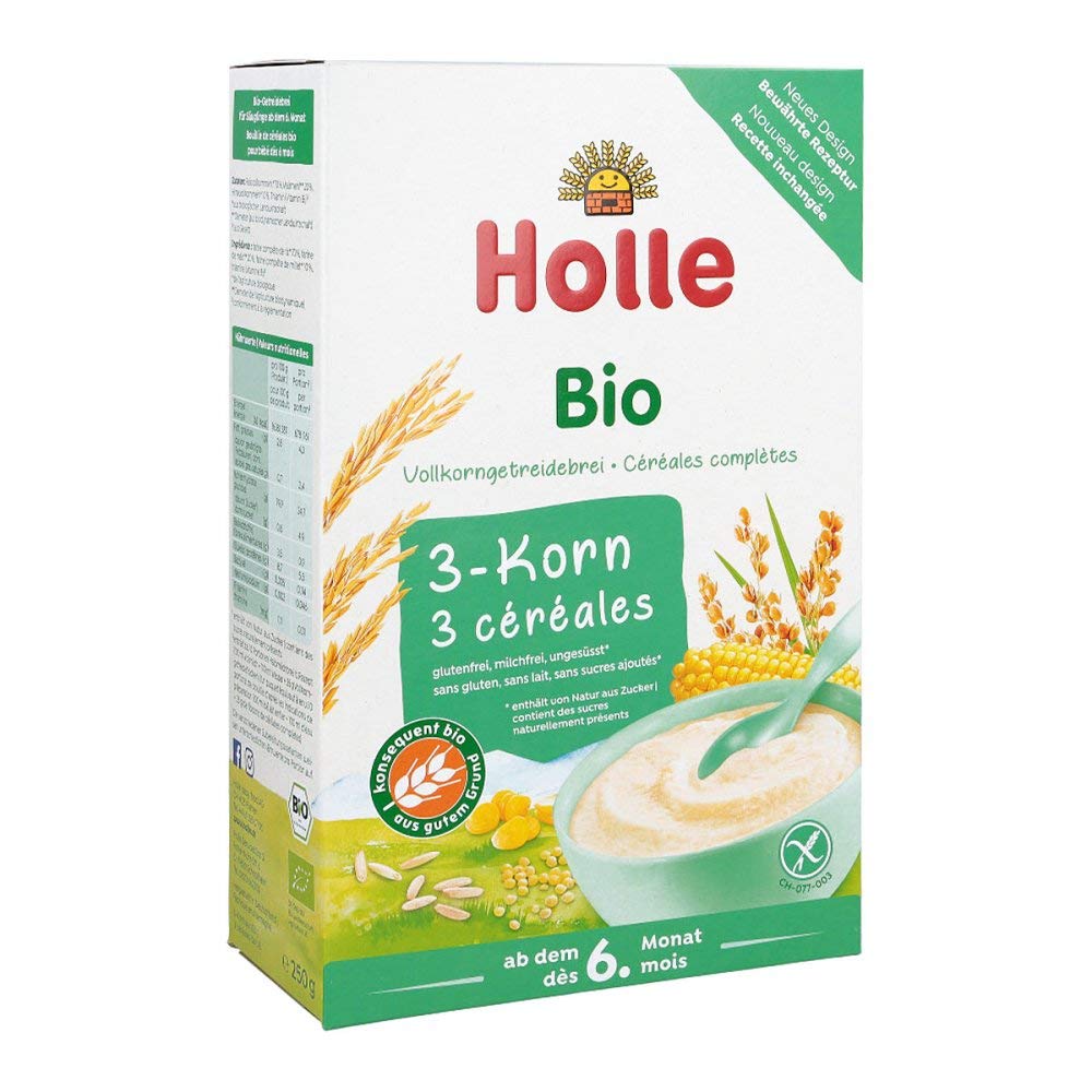 Holle Organic Baby Food 3 Grain Porridge 250 g