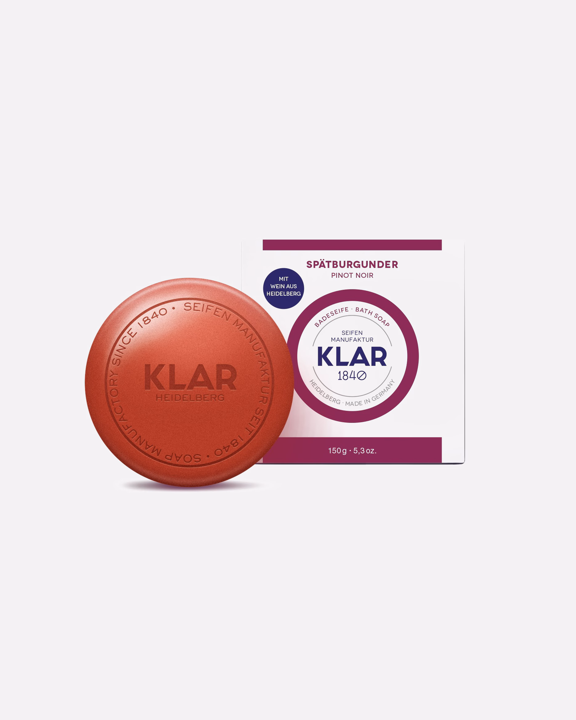Clear soap body soap Pinot Noir soap