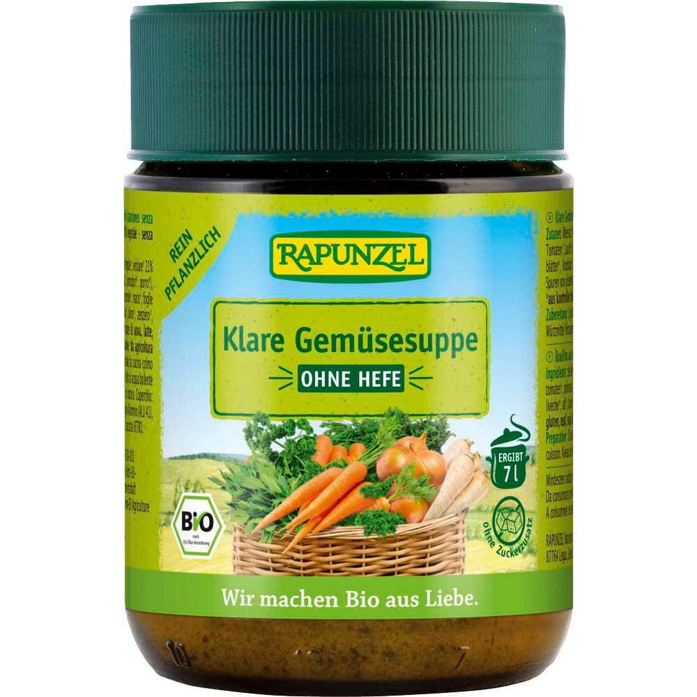 Clear vegetable soup without yeast